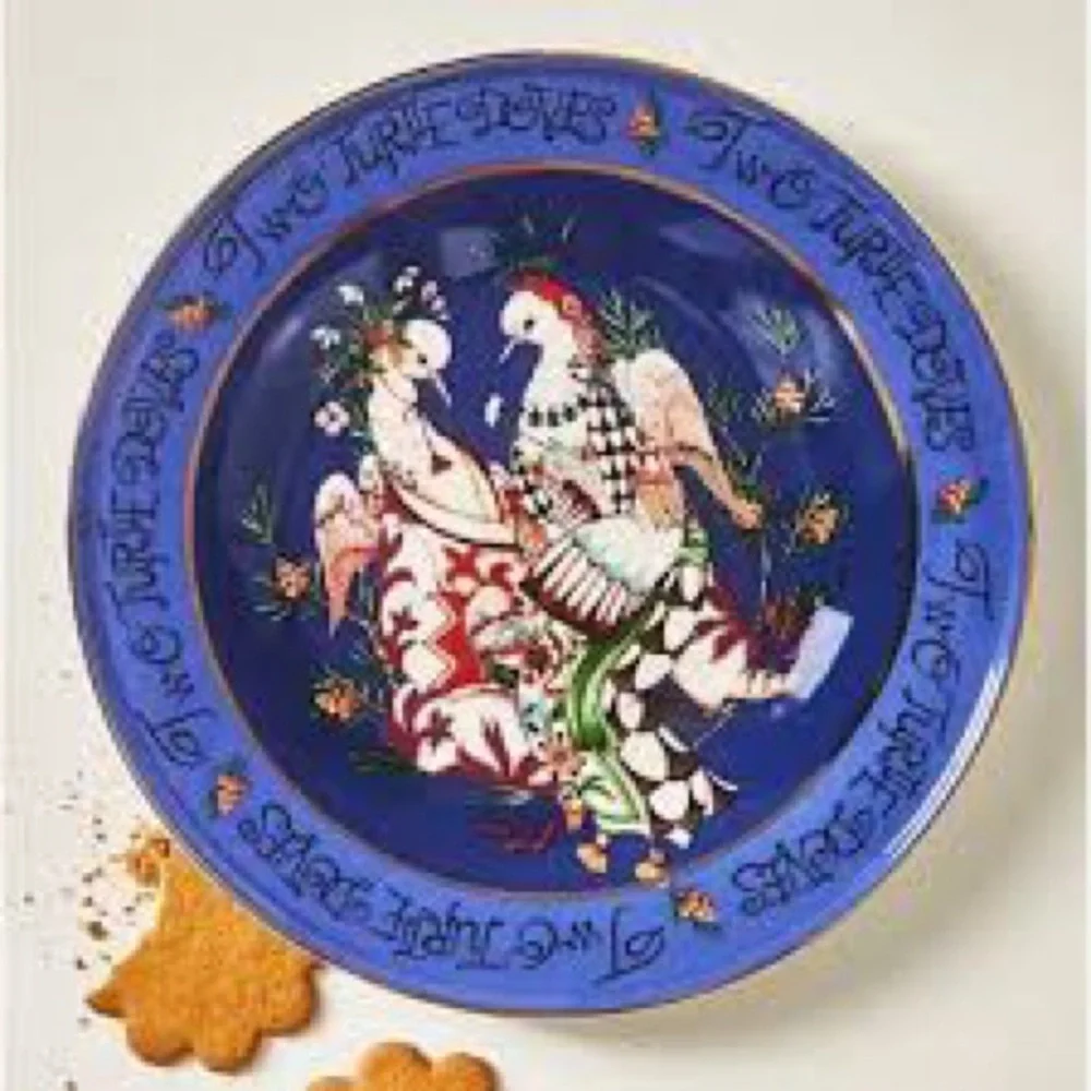 Phannapast Taychamaythakool  Anthropologie Twelve Days Christmas Dessert Plate